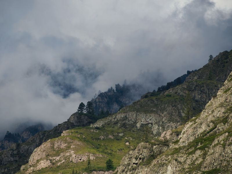 Горы, облака, деревья В облакахphoto preview