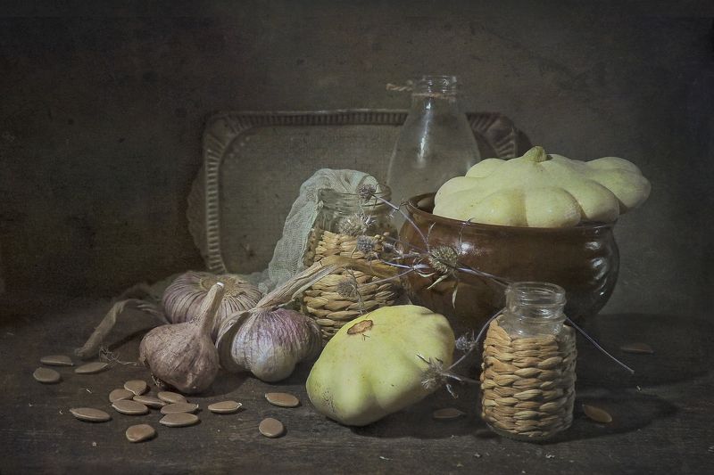 овощи,патиссоны,посуда,чеснок,деревенский С патиссонамиphoto preview