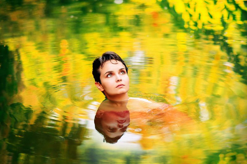 girl, big eyes, nature, close up, девушка, природа, большие глаза, water, вода Kphoto preview