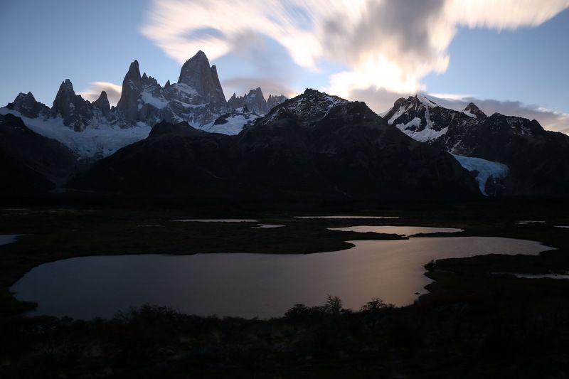 mountains, argentina, patagonia, water Mountains фото превью