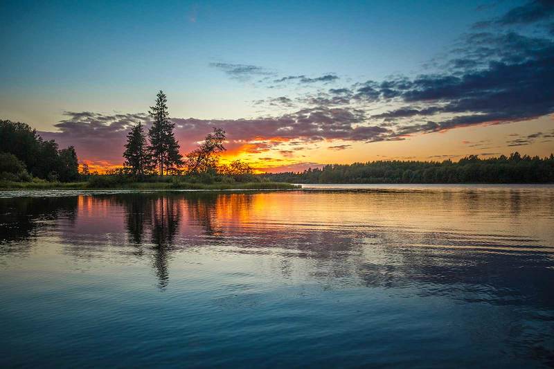 Закат у бобриного островаphoto preview