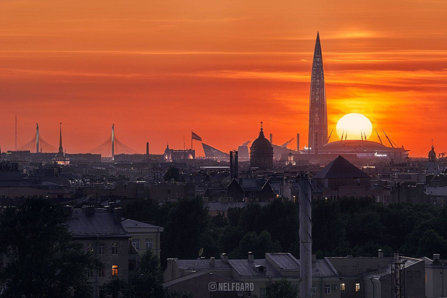 город, закат, архитектура, Чехонин Александр