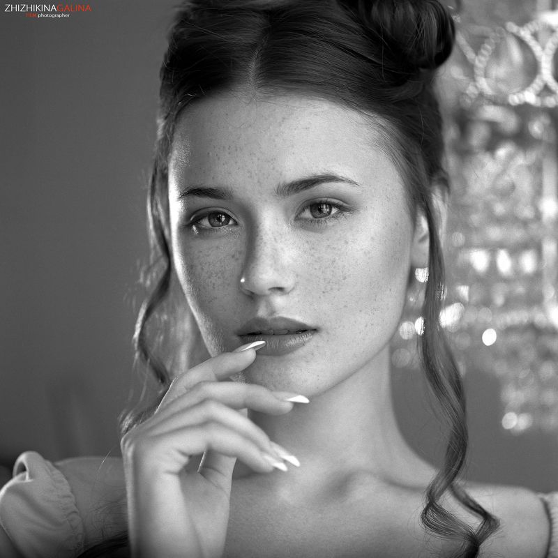 девушка, портрет, черно-белое, чб, лицо, пленка, b&w, bw, black and white, portrait, face, film, analog, photo Надежда фото превью