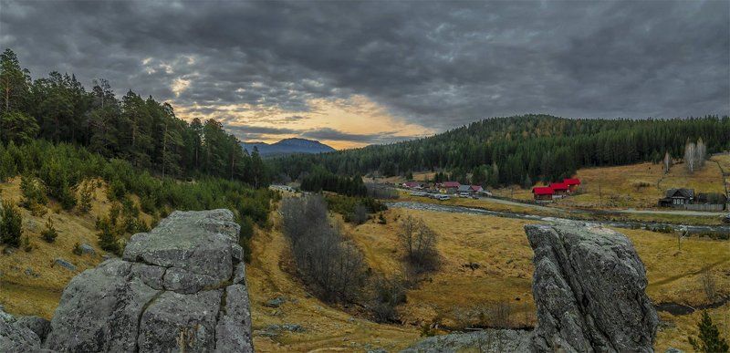 Весна, Панорама, Пейзаж, Природа, Рассвет, Река, Урал, Утро, Южный урал Клыкиphoto preview