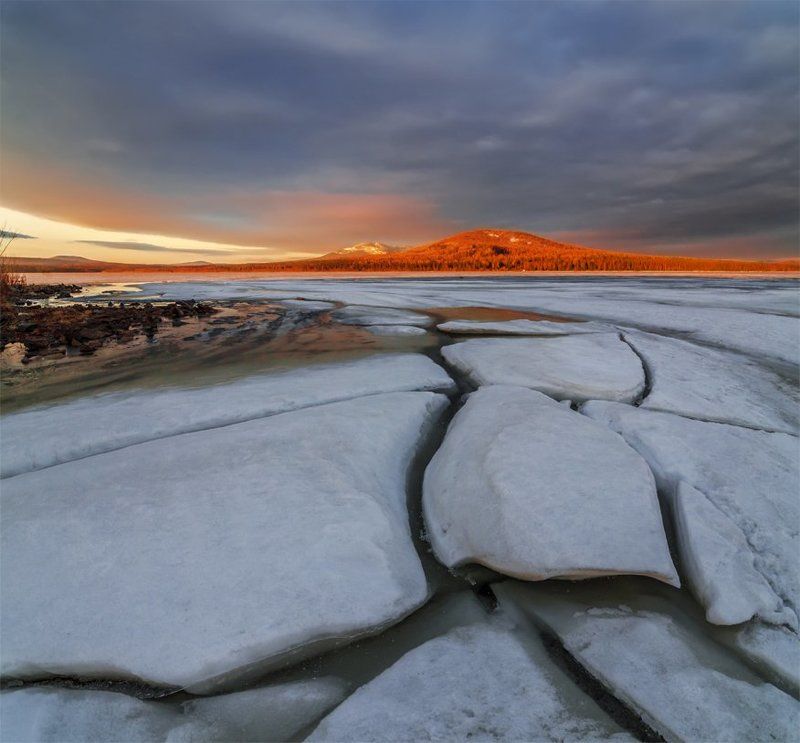 весна, горы, зюраткуль, озеро, панорама, пейзаж, природа, рассвет, урал, утро, южный урал ***photo preview