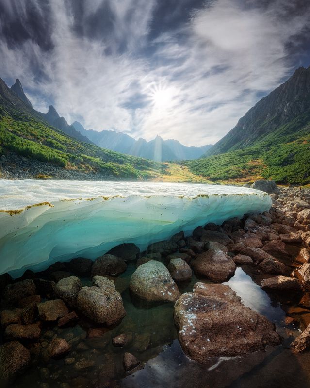 осень, колыма, озеро джека лондона Колымская наледьphoto preview