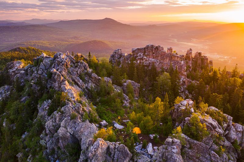 урал, гора малиновая, малидак, башкирия, рассвет Скалистая аренаphoto preview