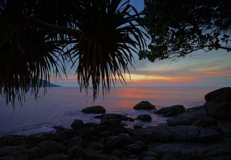 таиланд, пхукет, карон закатное растворение фото превью
