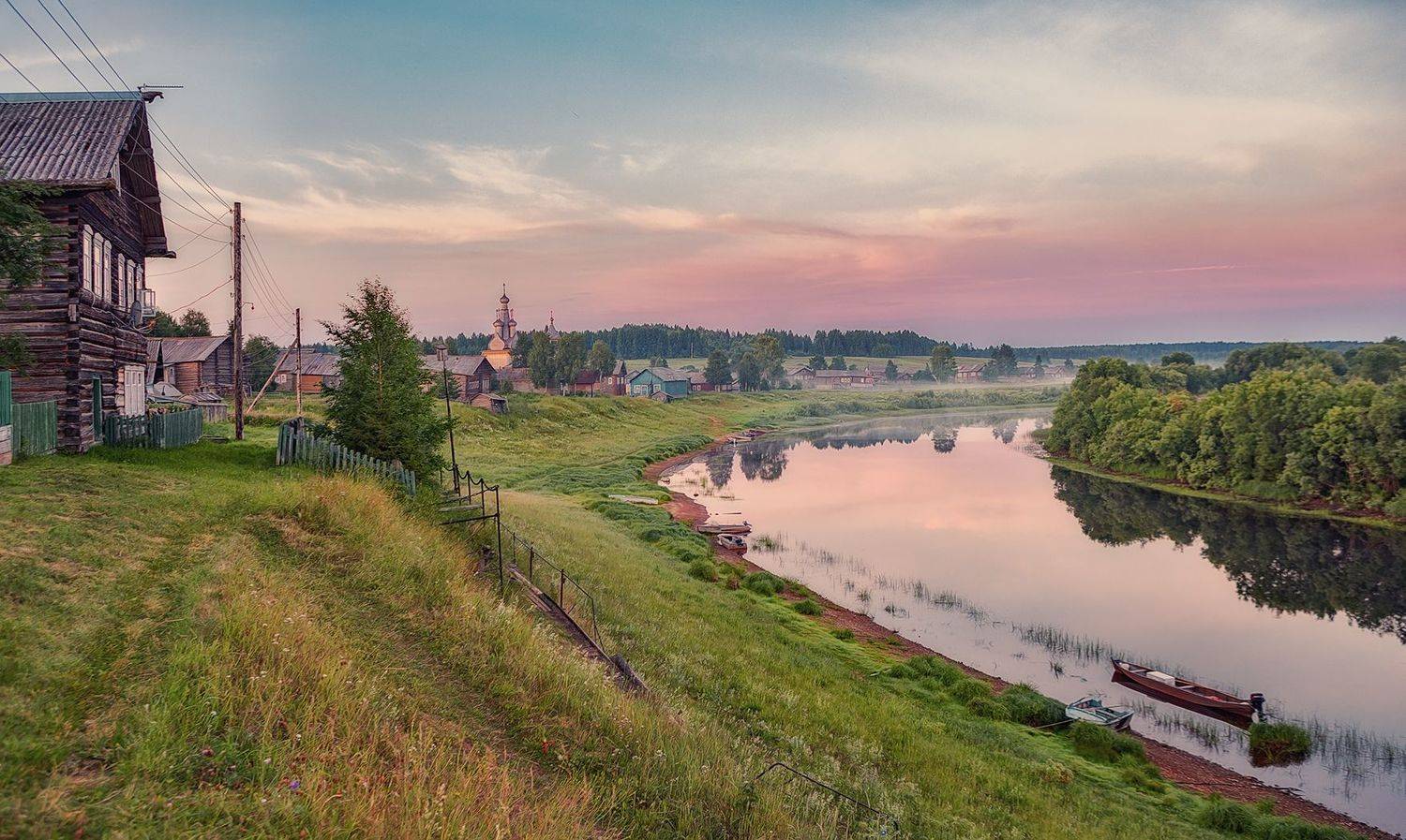 кимжа, река, рассвет, белые ночи, Владимир Липецких