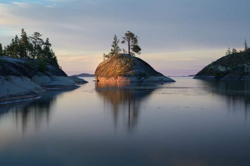 ладога, карелия, острова, шхеры, кит, рассвет, ладожские шхеры, Ладожский китphoto preview
