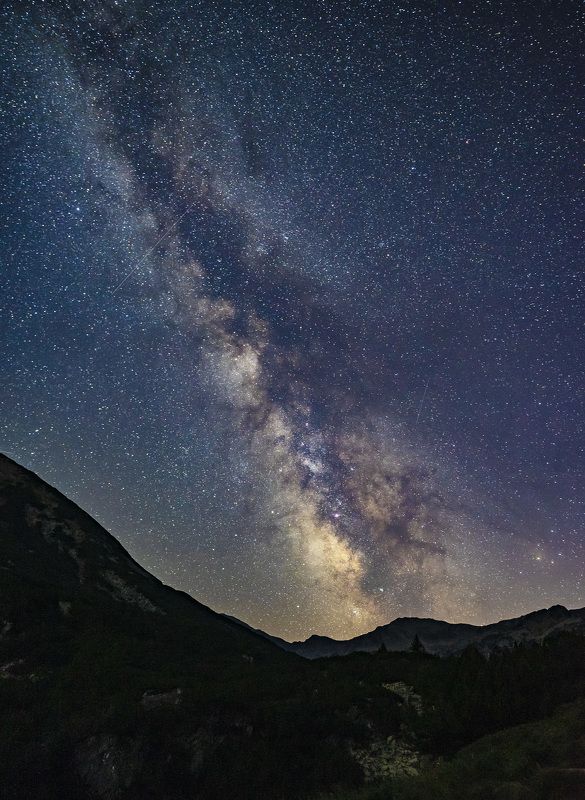 landscape nature vertical hiking stars Milky wayphoto preview
