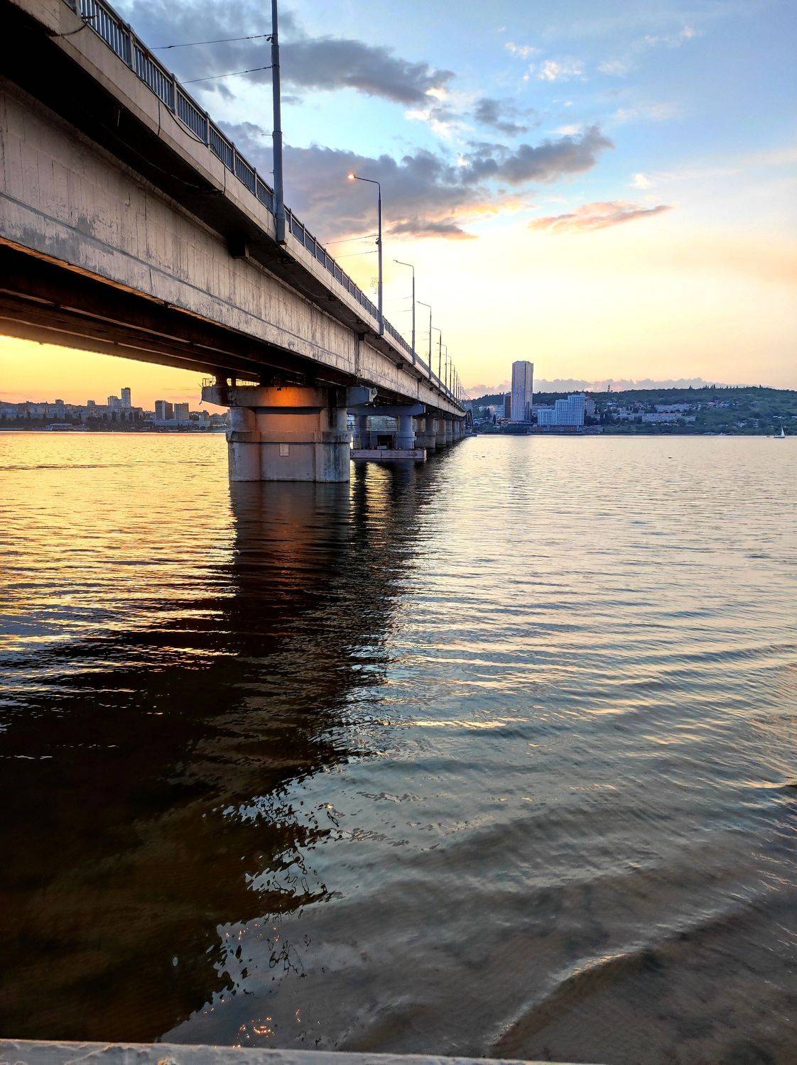 Вечереет. Автор: Karina Yakovleva волга, саратовский мост, закат, вечереет, вечер, красивый закат, волжский закат, Karina Yakovleva