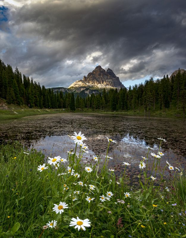 italy, dolomiti, landscape, lake, sunset,  Lake Antornophoto preview