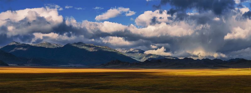 Алтай, Горный алтай, Горы, Курай, Осень, Панорама, Пейзаж, Природа, Путешествие, Сибирь, Степь, Туризм По степямphoto preview