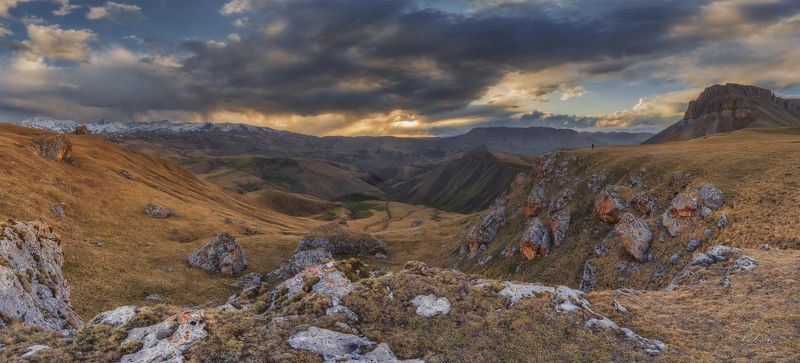 кбр, урочище хакуафа. Строгий горный вечерphoto preview