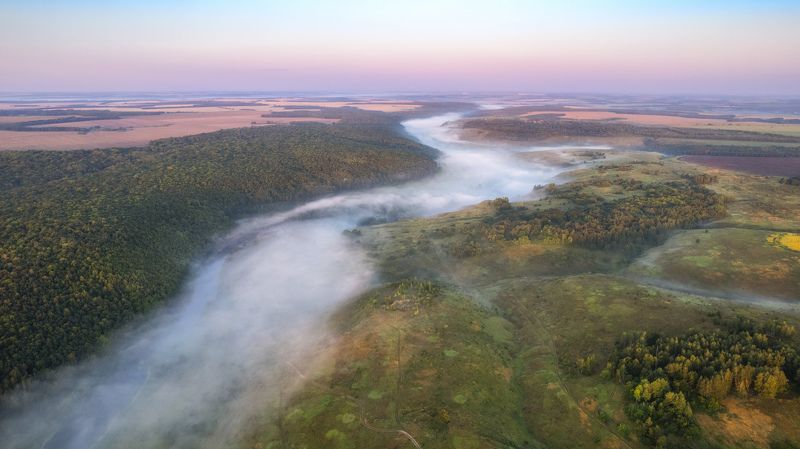 Туманный рассвет на Ведьминых холмах.photo preview