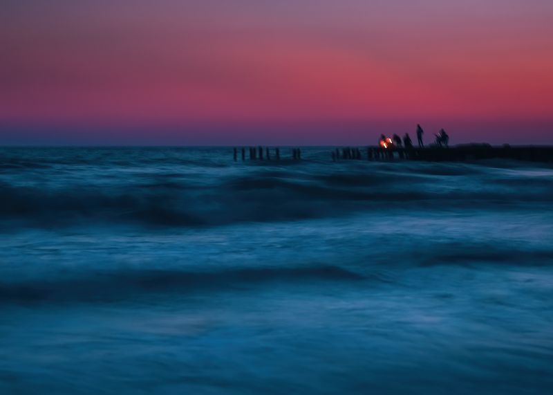 street, photography,pamucak,beach,sea,night,mood,golden restless nightphoto preview