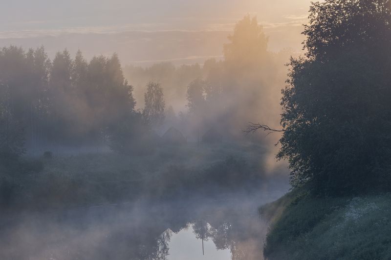 туманное утро photo preview