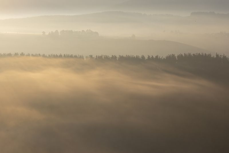 башкирия, туман, утро, лето Солнечные нитиphoto preview