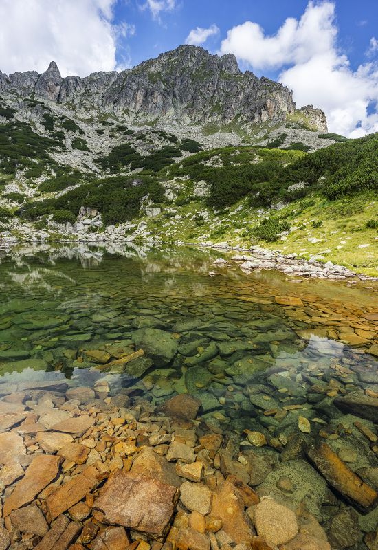 landscape nature vertical hiking lake Pirin mountainphoto preview