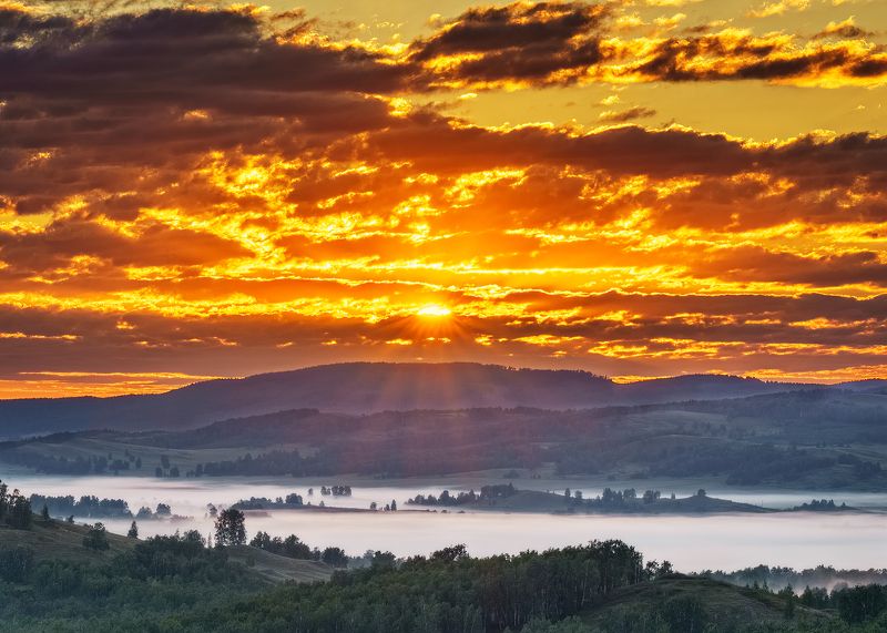 Рассвет, Ворожеич, Южный Урал, Башкирия Красивое начало дняphoto preview