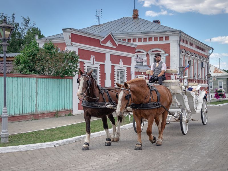 #коломна #карета #кони #лошади #гужевойтранспорт Две лошадиные силы фото превью