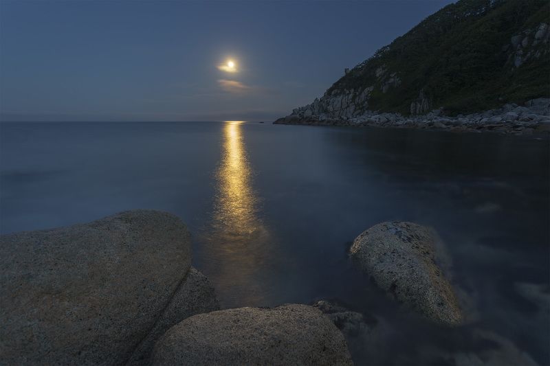 Ночь, море, луна photo preview