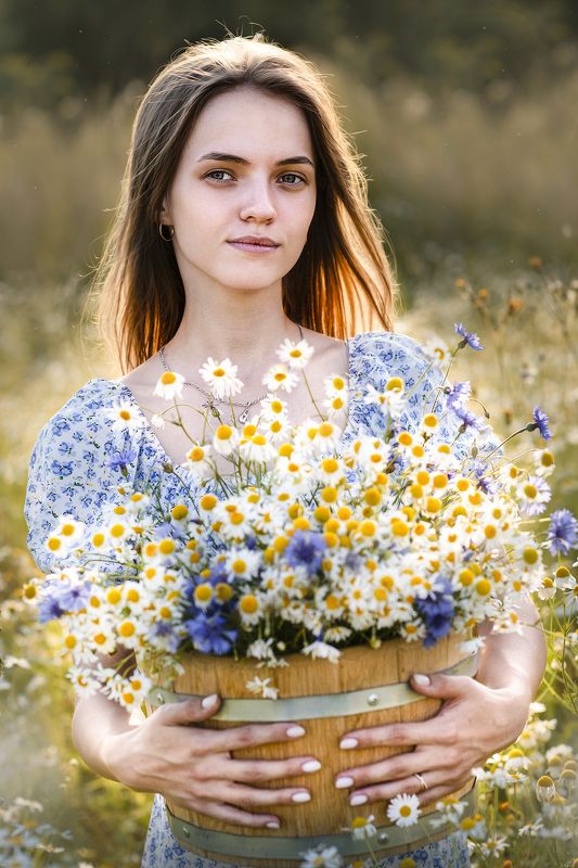 ромашки,девушка,лето,мир,любовь,красота Ромашкиphoto preview