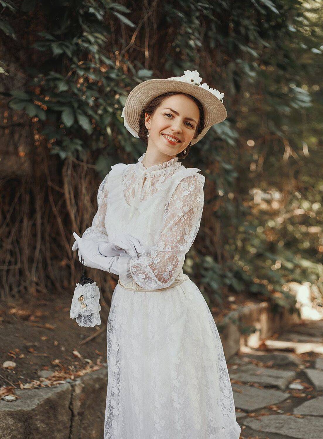 Аристократка. Автор: Сигат Екатерина портрет, женский портрет, художественное фото, постановочное фото, винтаж, ретро, 19 век, в белом, девушка, аристократка, лето, canon, portrait, Сигат Екатерина