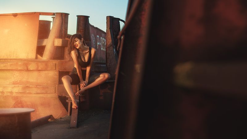 девушка, лето, жара, солнце, свет, свечение, топ,  Тёплый свет фото превью