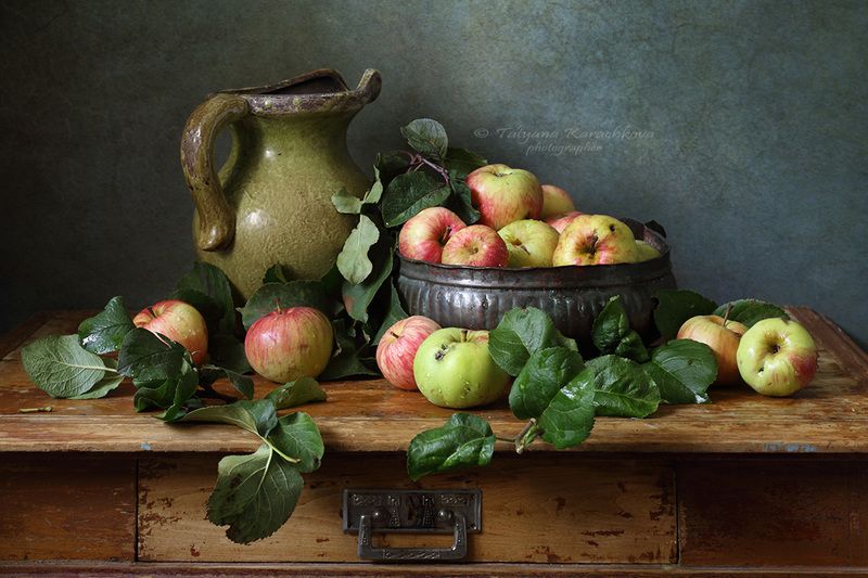 натюрморт, яблоки, лето Яблокиphoto preview
