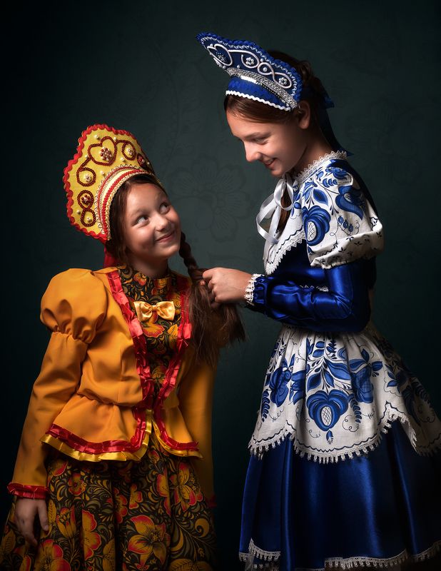 хохлома, гжель, девочки ***photo preview