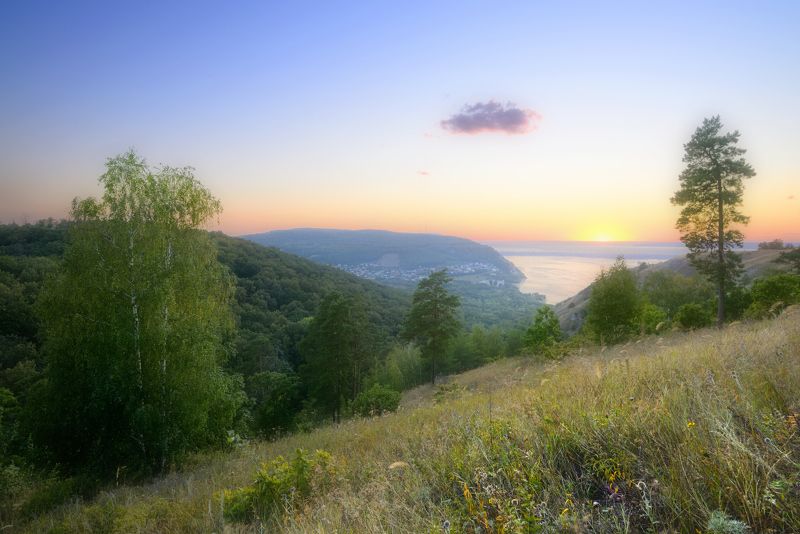 Облачко на закате.photo preview