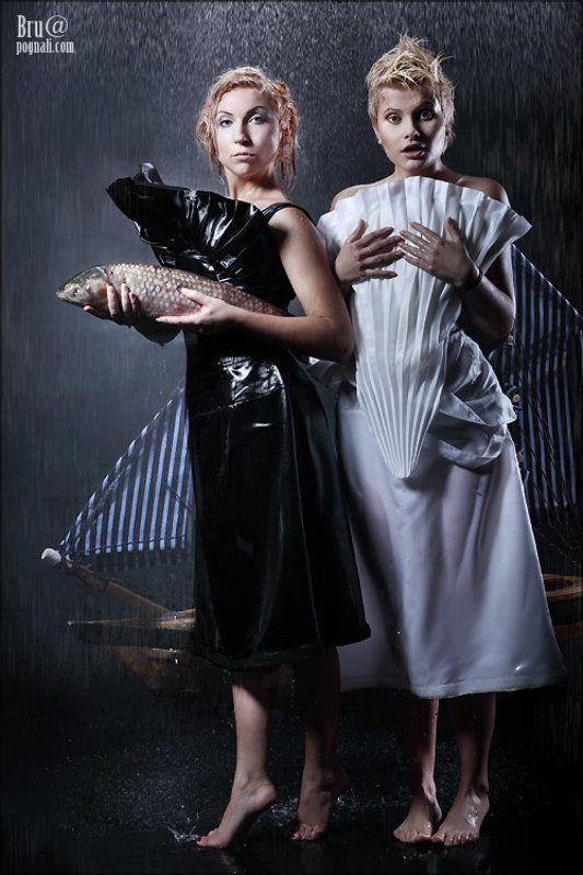 pretty burn, рыба, парусник, девушки, дождь Приливыphoto preview