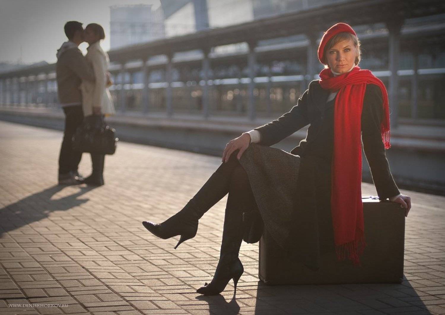 вокзал, девушка, Denis Khorkov