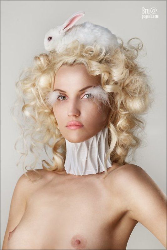 девушка, гольд, кролик Гольдphoto preview