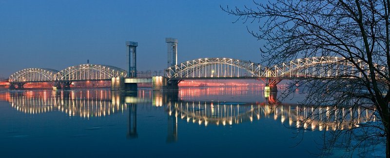 город, санкт-петербург, ночь, нева, отражение Браслет с застежкойphoto preview