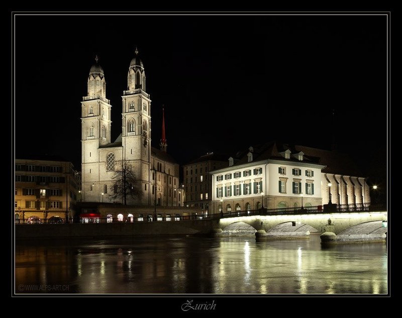 Ночной Цюрих фото превью