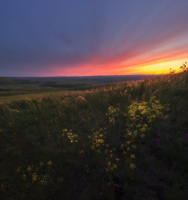 Забайкалье, Забайкальская степь, Закат в Забайкалье, Степь, Чернышевск, Чернышевский район Закат в Забайкальской степи.photo preview