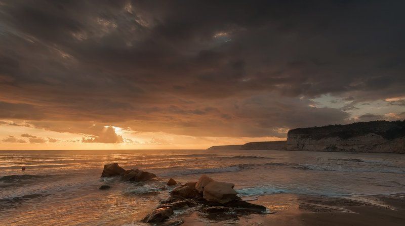 Cyprus, Kourion beach, Sea, Sunset Kourionphoto preview