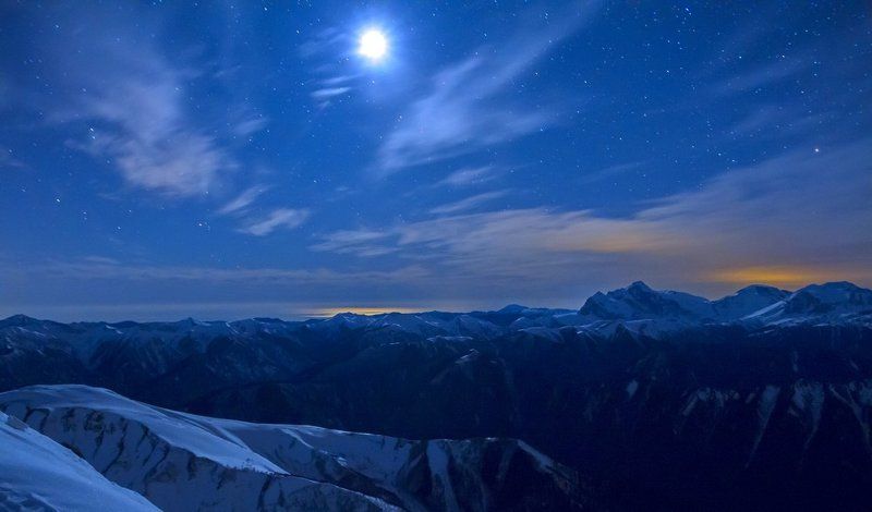 Абаго, Кавказ, Кавказский заповедник, Луна, Ночь, Оштен, Фишт, Черное море Лунная ночь на Кавказеphoto preview