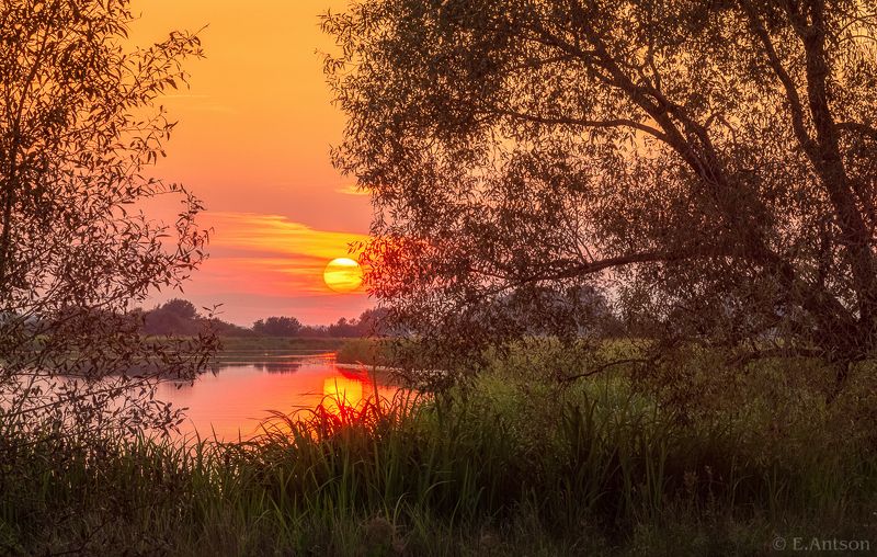 пейзаж, природа, кострома, антсон элвис, закат, elvis antson Сентябрьский закат на Волгеphoto preview