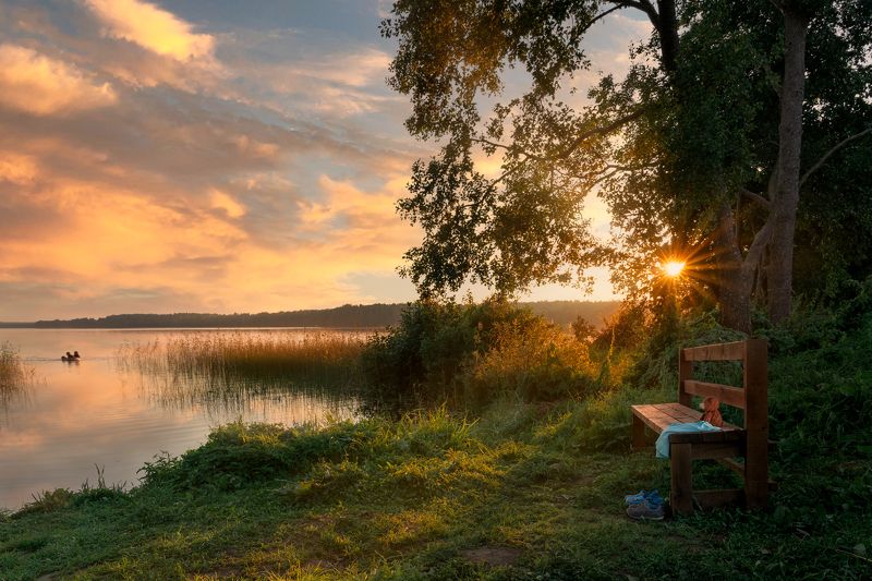 закат лето озеро Воспоминания о летеphoto preview