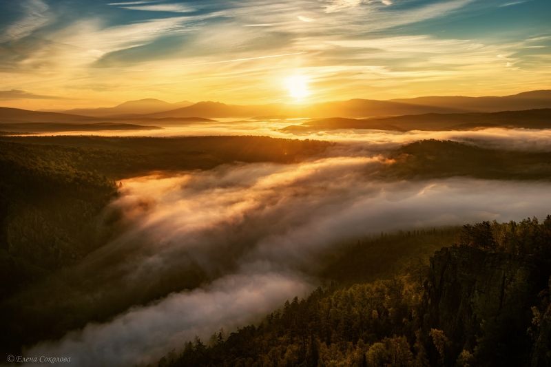 рассвет, утро, туман, дымка, летний пейзаж Туманный рассветphoto preview