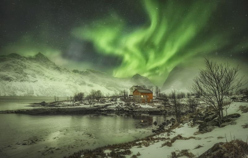 лофотены, норвегия, вечер, norway, lofoten islands Норвежским вечером фото превью
