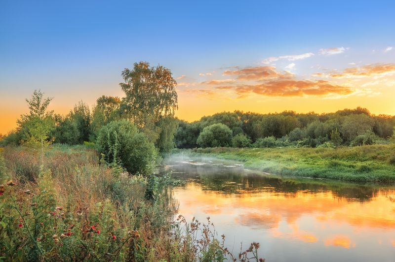 лето пейзаж беларусь краски солнце закат ***photo preview