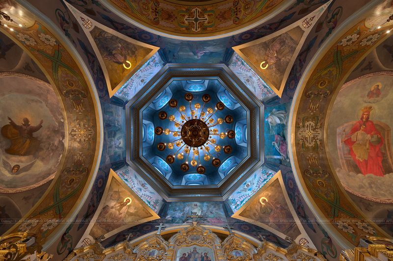 книга владыка моря, курск, артем мирный, арт, kursk, artyom mirniy, ceiling, ceiling-art Храм Вознесения Господня (Вознесенская церковь). Город Курск (Россия)photo preview