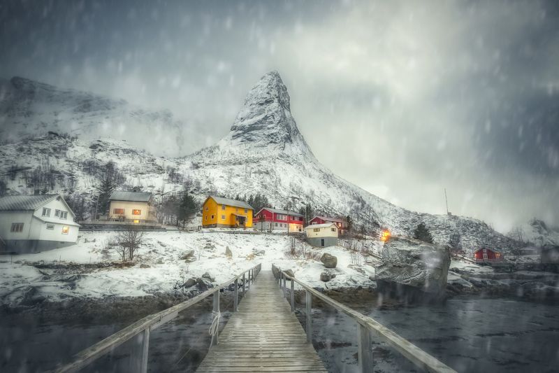 лофотены, норвегия, вечер, norway, lofoten islands Зима близко.. фото превью