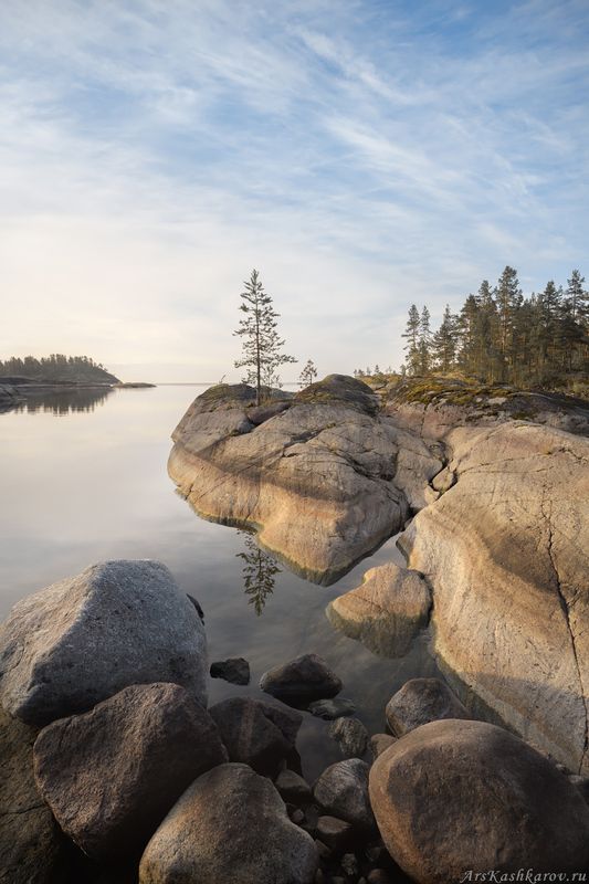 Карелия, Ладожские шхеры, камни, Ладога \