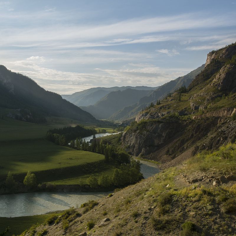 пейзаж, горы, Алтай, река, свет, landscape. mountains, Altai, light, river Dreamlandphoto preview